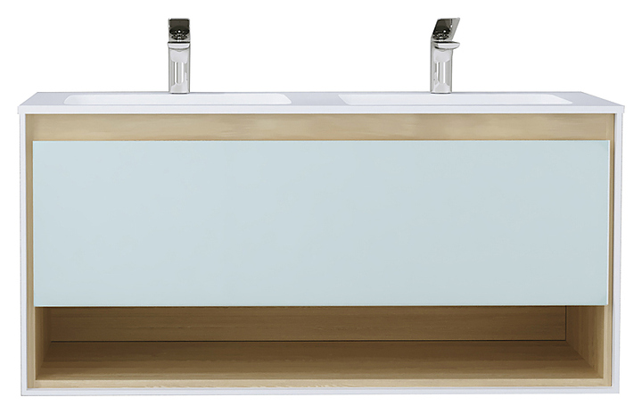 Тумба Jorno Glass 120 Gla.01.122/P/W 120 см