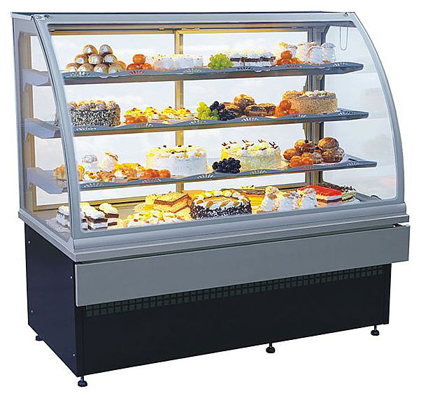 Витрина кондитерская ES-SYSTEM K CARINA 1,0 (серебро)