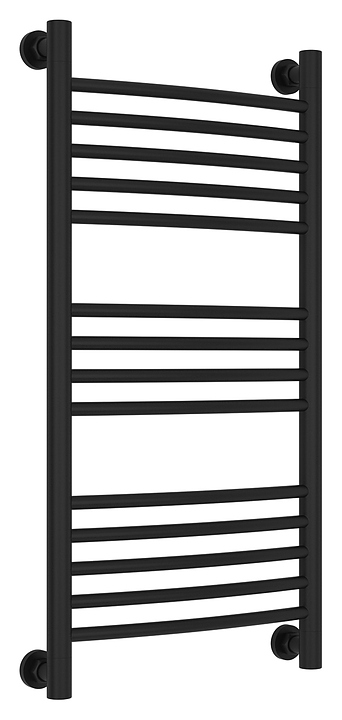 Полотенцесушитель водяной Сунержа Богема+ 80x40 см с выгнутой перемычкой, матовый черный