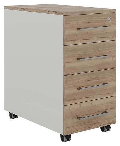 Тумба мобильная КОБОР TМ4-40/80 white/natural