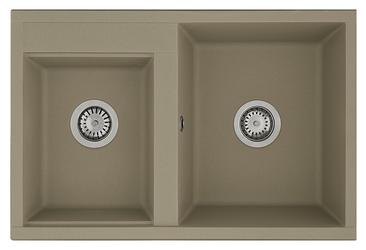 Кухонная мойка AQUATON Делия 78DBL 1A723132DE250 серый шёлк