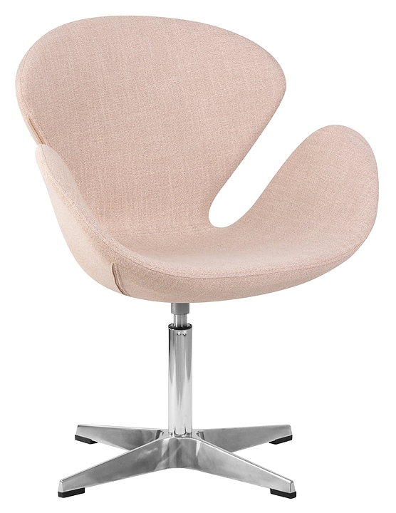 Кресло обеденное DOBRIN 69A-LMO SWAN (бежевый, алюминиевое основание)