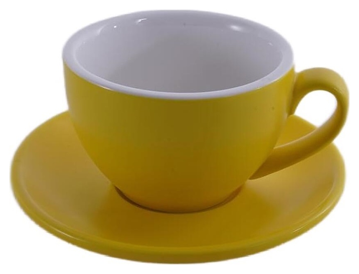 Чайная пара P.L. Barbossa Barista S0120-200-matte yellow 250 мл (фарфор) желтая матовая