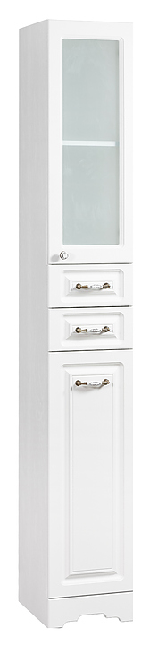 Пенал напольный Stella Polar Кармела 30 SP-00000192, стекло / ольха белая