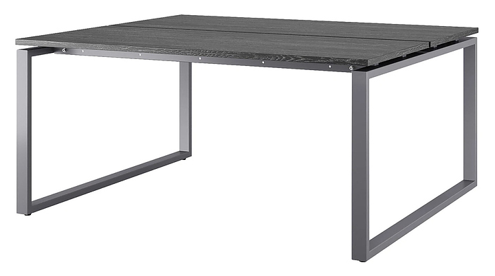 Стол офисный КОБОР O1/2-160/120 graphite/glazed