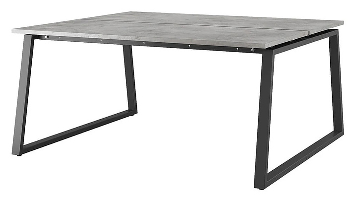 Стол офисный КОБОР TR/2-180/120 black/chicago