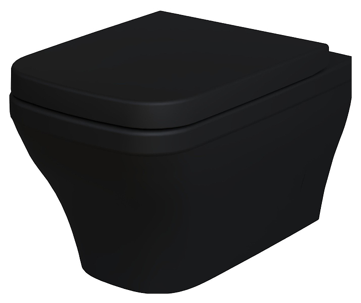 Унитаз подвесной с крышкой-сиденьем Ambassador Benefit 203T20201R-202T20201 черный матовый