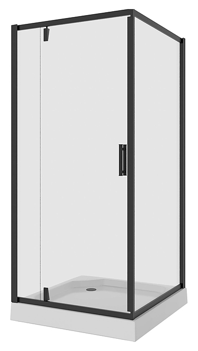 Уголок душевой Niagara NG-6802-08 BLACK 100х100х190 см