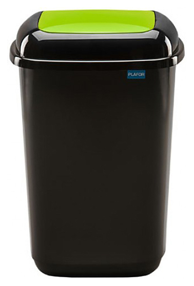 Контейнер для мусора PLAFOR Quatro Bin 28 л черный, зеленый