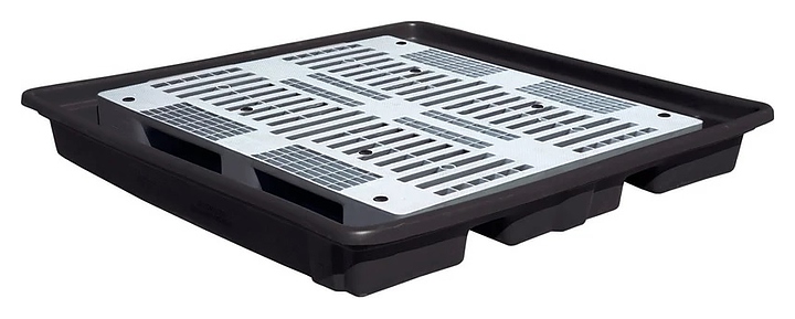 Поддон для отходов ТАРА.РУ ППдО 1601-1210Р с перфорированным паллетом черный