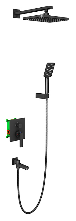Комплект душевой TIMO Torne SX-4399/03SM с изливом, черный