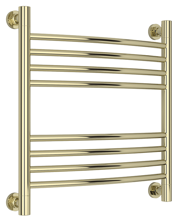 Полотенцесушитель водяной Сунержа Богема+ 50x50 см с выгнутой перемычкой, шампань