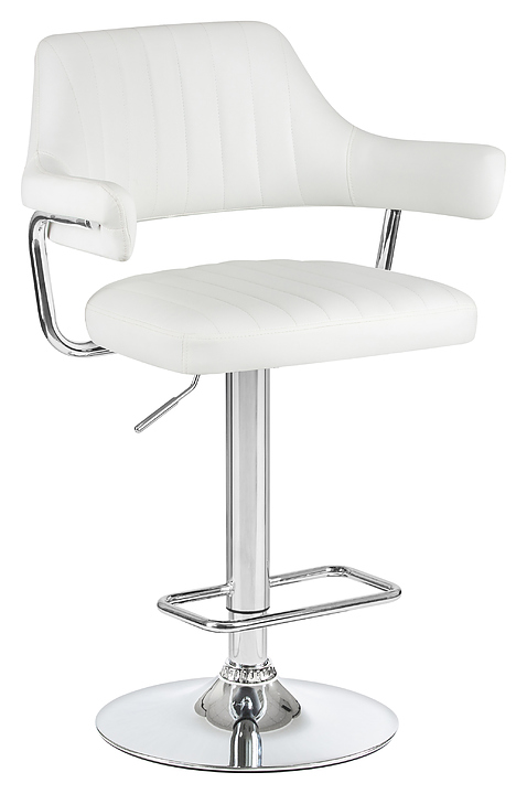 Стул барный DOBRIN 5019-LM CHARLY (белый, хромированная сталь)