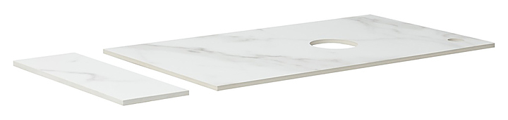 Столешница Aquanet Nova Lite Loft 75 L АВ01 мрамор, левосторонняя, с полкой