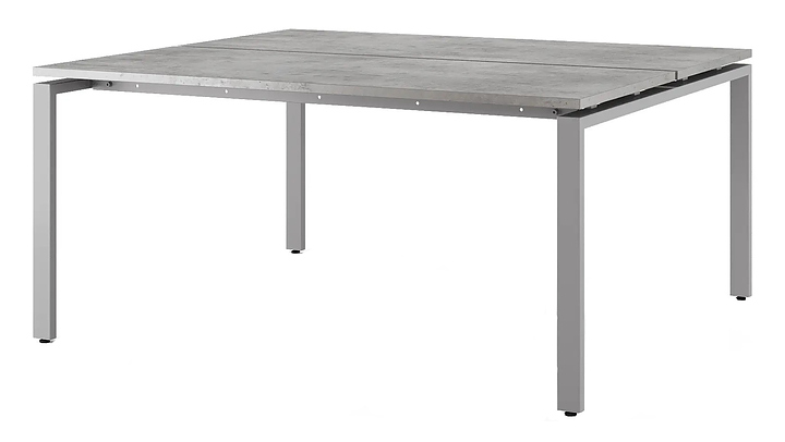 Стол офисный КОБОР P/2-140/160 aluminum/chicago