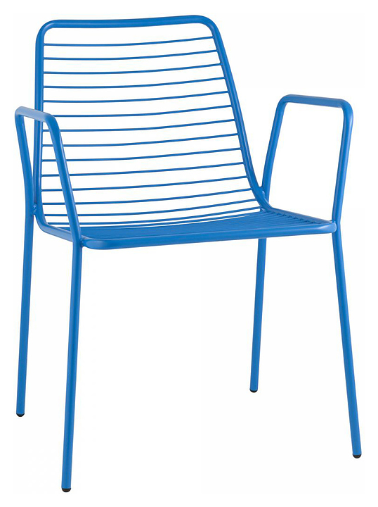 Стул Stool Group Дели с подлокотниками, голубой