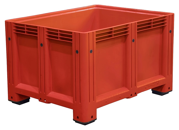 Контейнер ТАРА.РУ D-Box 1210 S (760) 1200х1000х760 мм (сплошной на ножках) красный