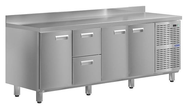 Стол холодильный KAYMAN КСХ-1211/70 (3 двери, 2 ящика)