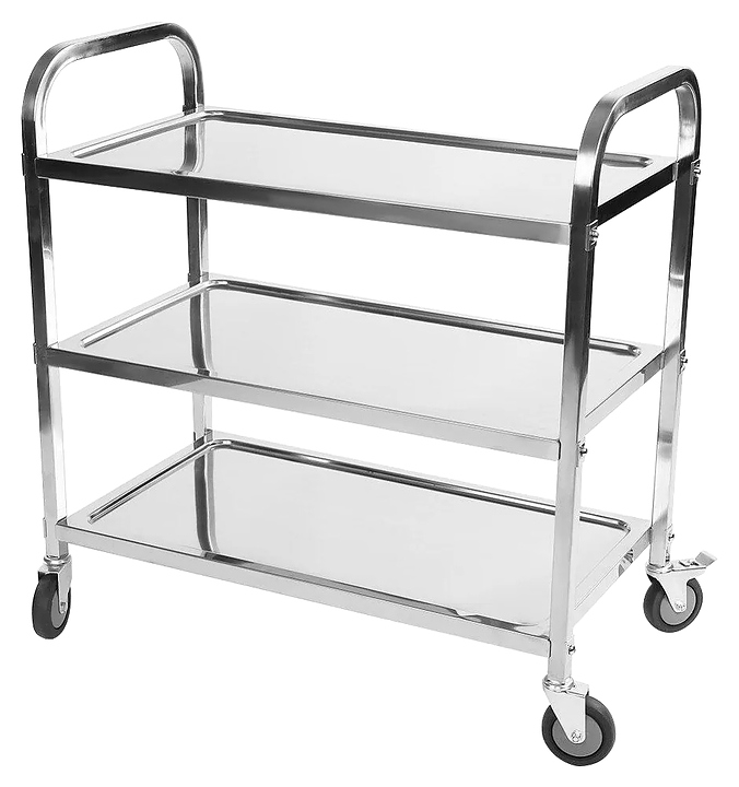 Тележка сервировочная Restopit рп376 810х460х850 мм 3 яруса (нерж. сталь)