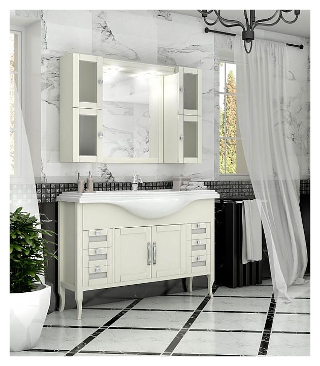 Гарнитур напольный OPADIRIS Мираж 120, 6 предметов, слоновая кость