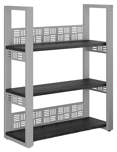 Стеллаж открытый КОБОР SО3-80/36 aluminum/wood