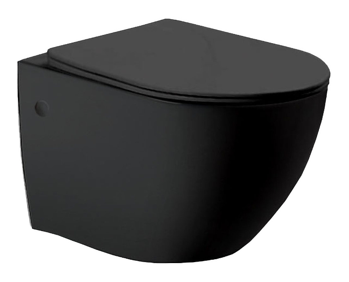 Унитаз подвесной Vincea Globo VT1-14MB с ультратонким сиденьем soft-close, черный матовый