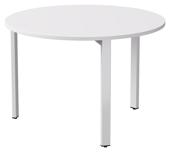 Стол переговорный Everprof EVO D1100 1100x755 мм (ЛДСП / металл) белый / белый