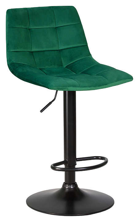 Стул барный DOBRIN 5017_BlackBase-LM TAILOR BLACK (зеленый велюр, черный металл)