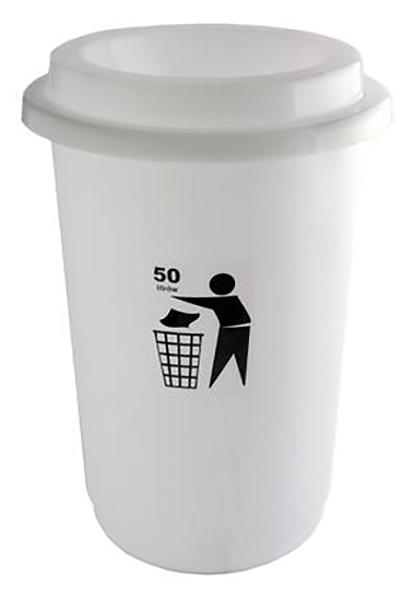 Контейнер для мусора PLAFOR Eco Bin 50 л белый