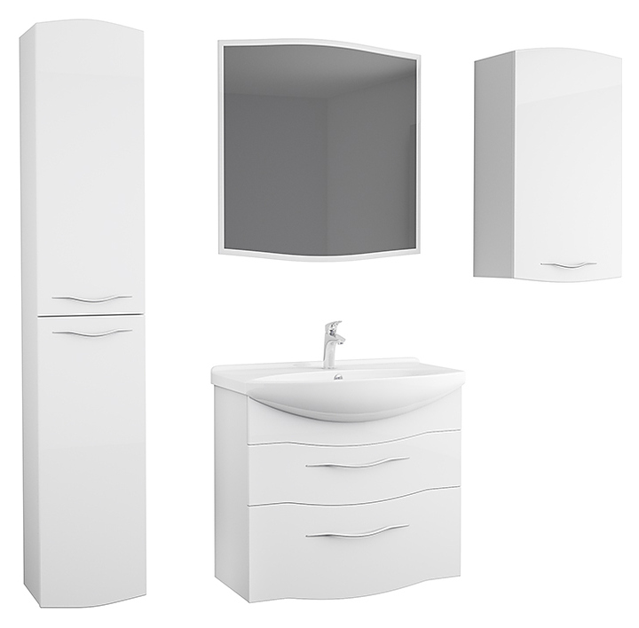 Гарнитур подвесной OWL Vessla Stor 75, 6 предметов, белый лак