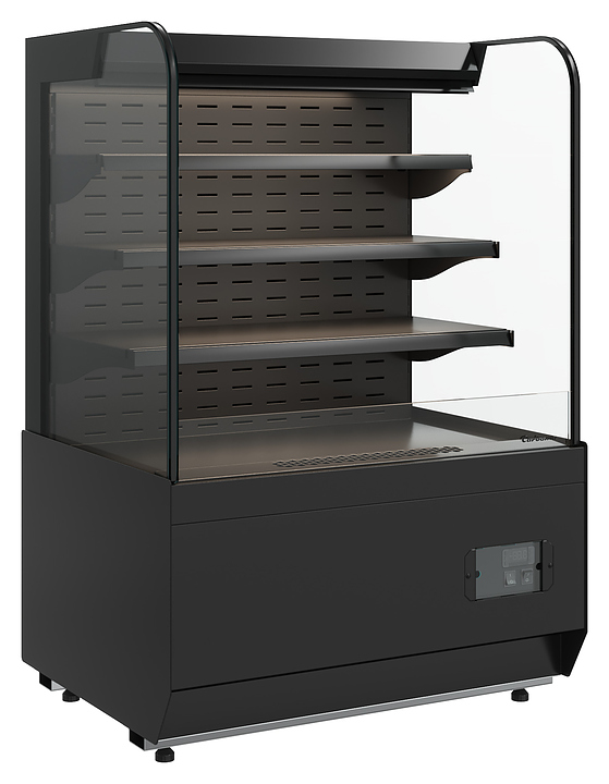 Витрина кондитерская Carboma Radius KR70 VM 0,9-2 Standard открытая, горка (Techno 9005)