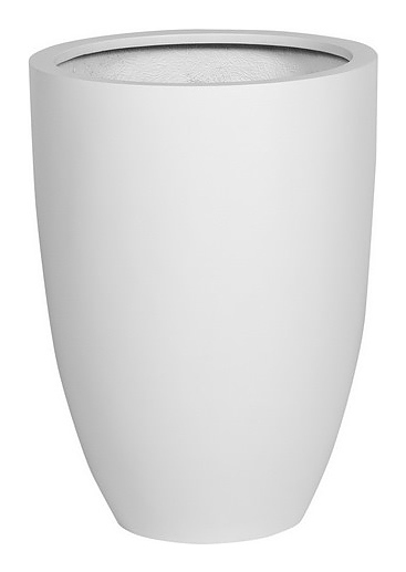 Кашпо Pottery Pots Ben (52х52х72 см) белое глянцевое