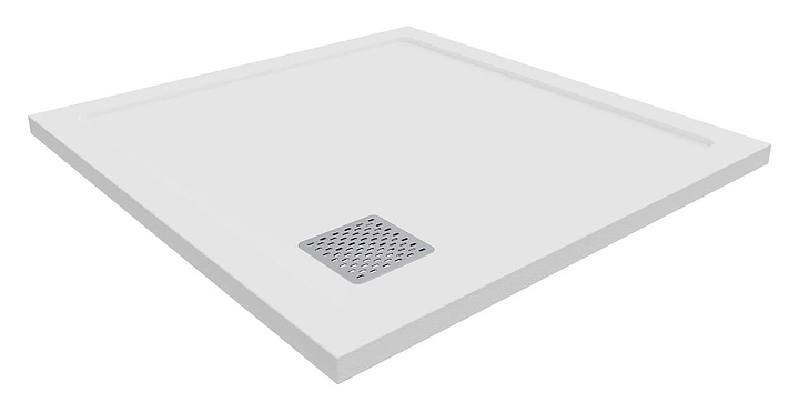 Душевой поддон из литьевого мрамора Taliente PTA-ST-100Wstone 100х100х3.5 см белый