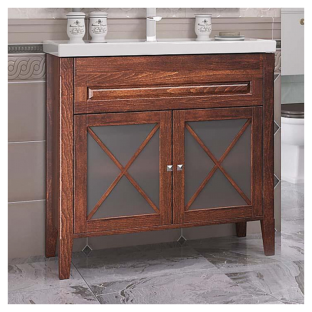 Тумба напольная под раковину OPADIRIS Палермо 90 00-00002356, светлый орех