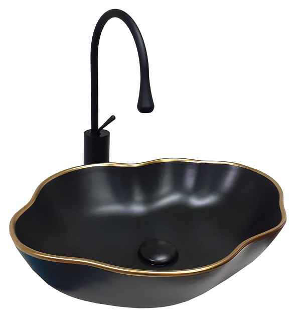 Раковина Bronze de Luxe 1395 50х38 см, фаянс, со смесителем 9015В