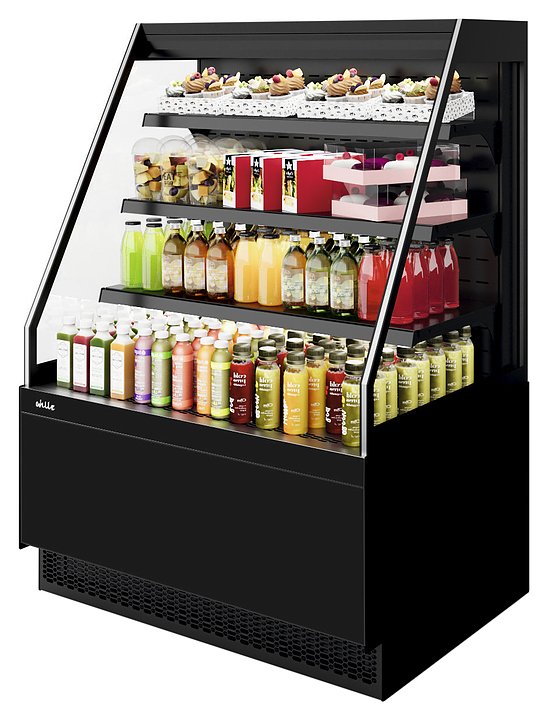 Витрина кондитерская Chilz VETE II KUB OF 130 черный муар, металлик