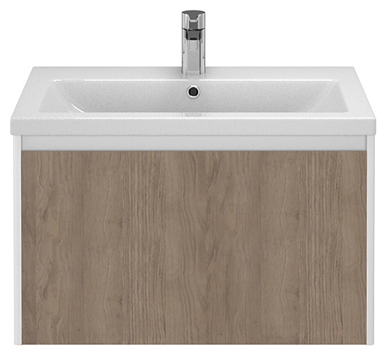 Тумба Velvex KLAUFS 70.1Y tpKLA.70.1Y-617.216 белая+дерево