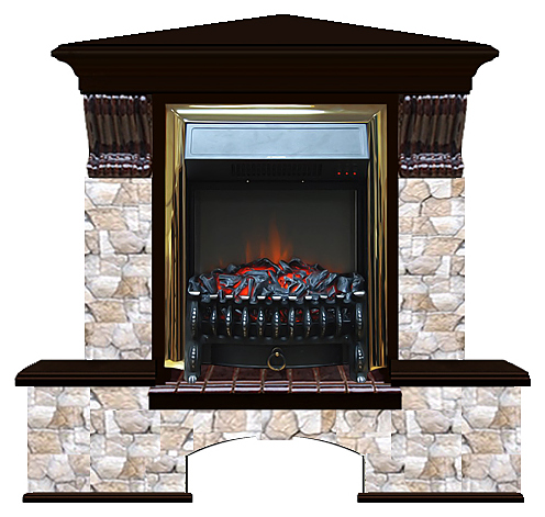 Камин Glenrich Бостон К Fobos BR Арбат венге угловой