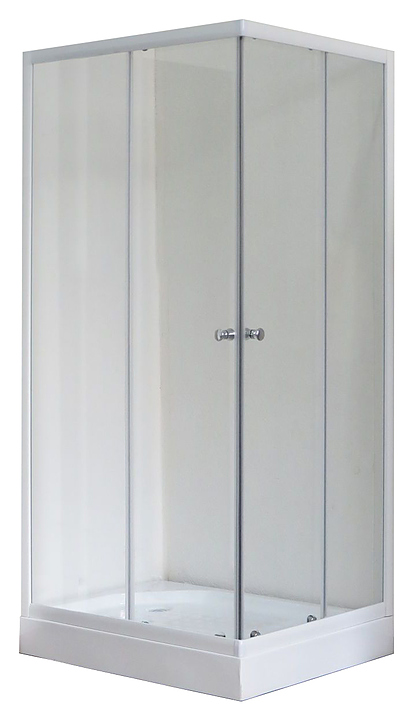 Уголок душевой Royal Bath RB HPD-T 90x80x185 см, прозрачное, белый профиль