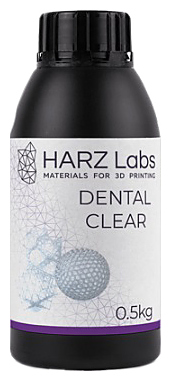 Фотополимер HARZ Labs LLC Dental Clear для LCD/DLP принтеров, 0,5 л, прозрачный