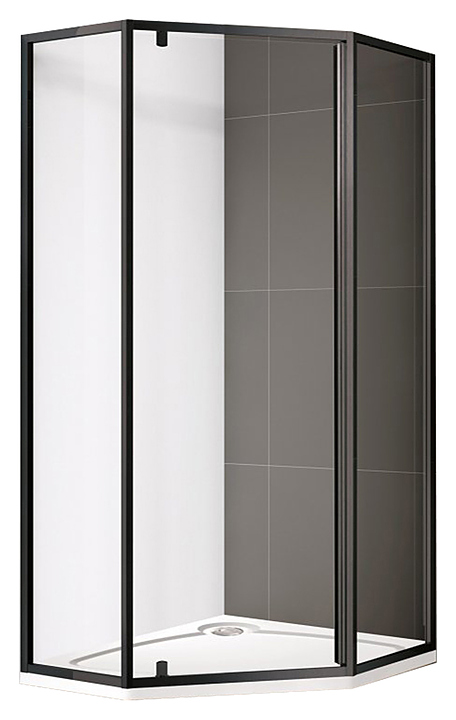 Уголок душевой CEZARES ECO-O-P-1-90-C-NERO 90х90х195 см