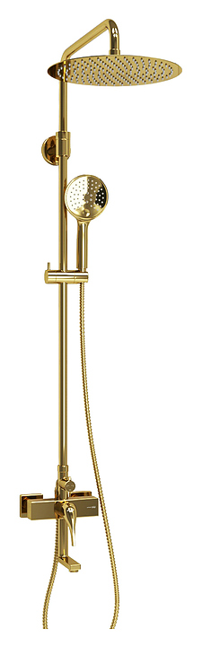 Душевая система со смесителем Wasserkraft A171.263.207.PG глянцевое золото