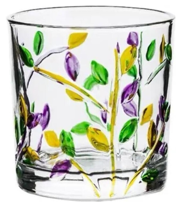 Стакан Олд Фэшн P.L. Barbossa 81222493 Mosaic Flowers Utopia 280 мл d=8 см h=8,5 см (стекло)