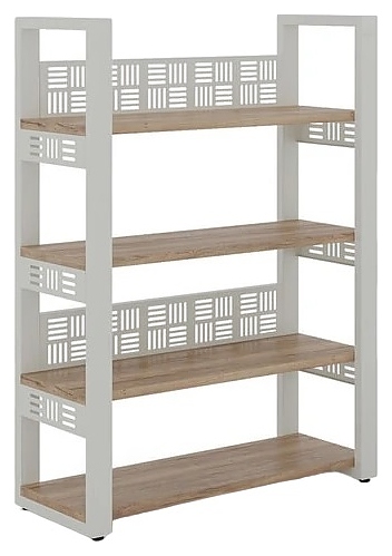 Стеллаж открытый КОБОР SO4-100/36 white/natural