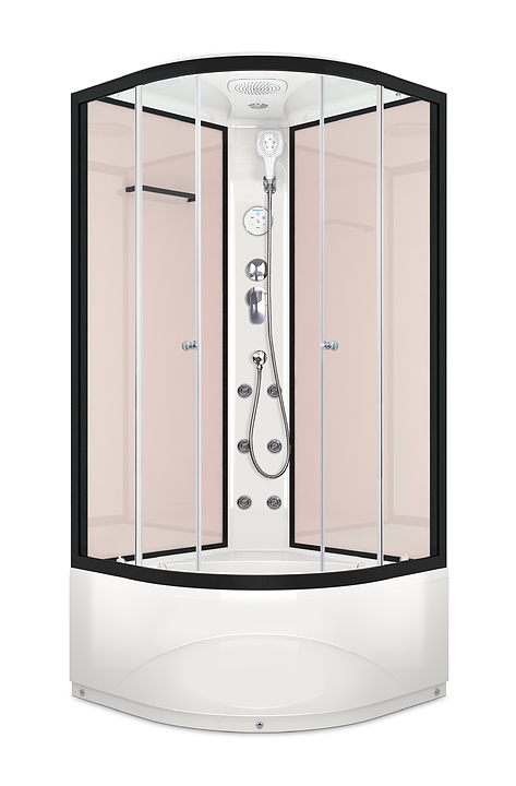 Душевая кабина с гидромассажем и блоком управления Domani-Spa Delight 99 high DS01D99HPcCl10 90х90 см