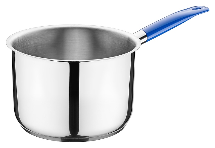 Сотейник MGSteel 79196 4 л d=20 см h=14 см (нерж. сталь) с синей ручкой (винил)