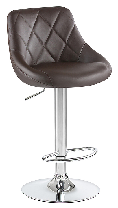 Стул барный DOBRIN 5007-LM LOGAN (коричневый, хром) 2 шт.