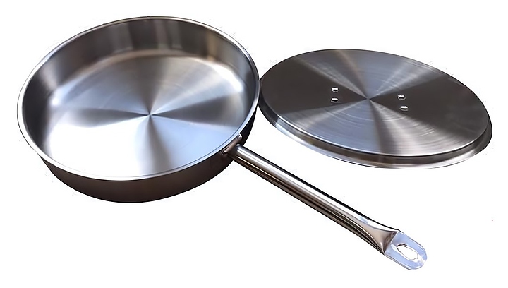 Сковорода INDOKOR 30х6 см нерж. сталь с крышкой