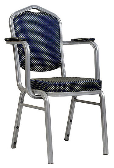 Стул ChiedoCover Хит 25мм с подлокотниками, алюминиевый каркас, синий