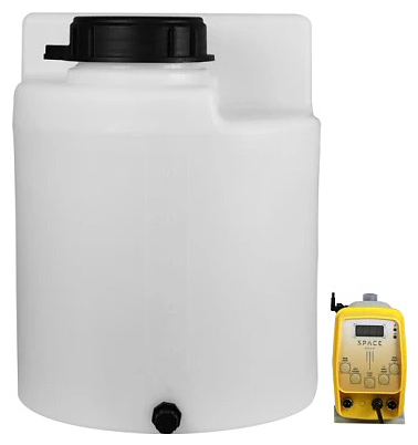 Комплекс дозирования SpaceAqua Dose 803-IMP, емкость 60 л, от счетчика Runxin